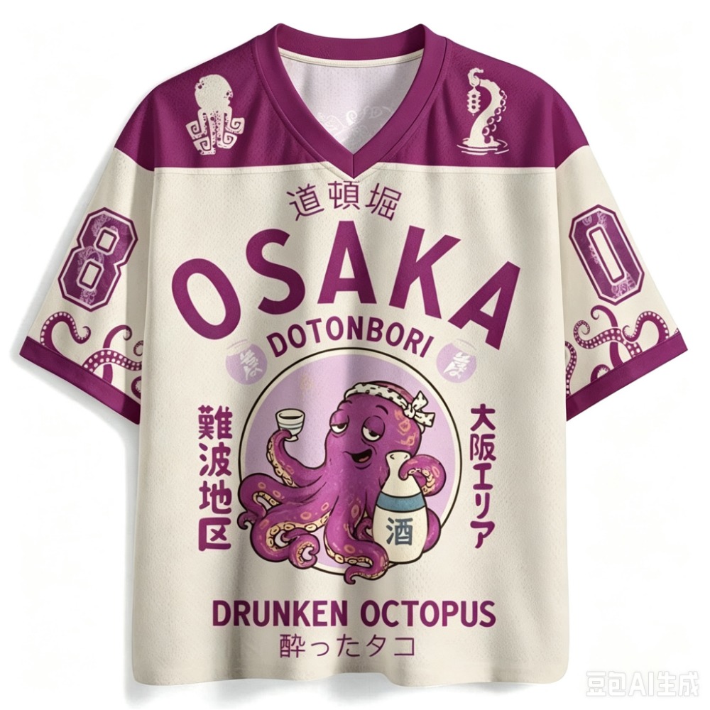 Street Fashion Osaka - Y2K Osaka Octopus Pattern 3D Print