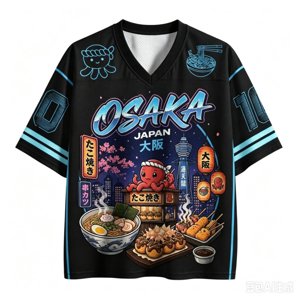 Street Fashion Osaka - Fashion Japanese Osaka Patterns 3D Print