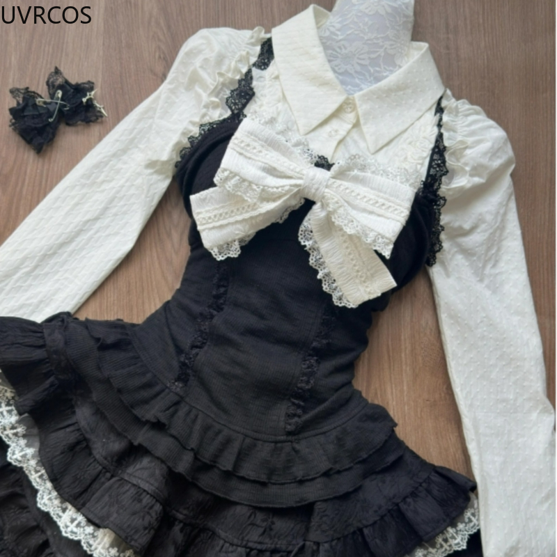 Y2k Aesthetic Lolita Style 3 P - Street Fashion Harajuku 评论和价格