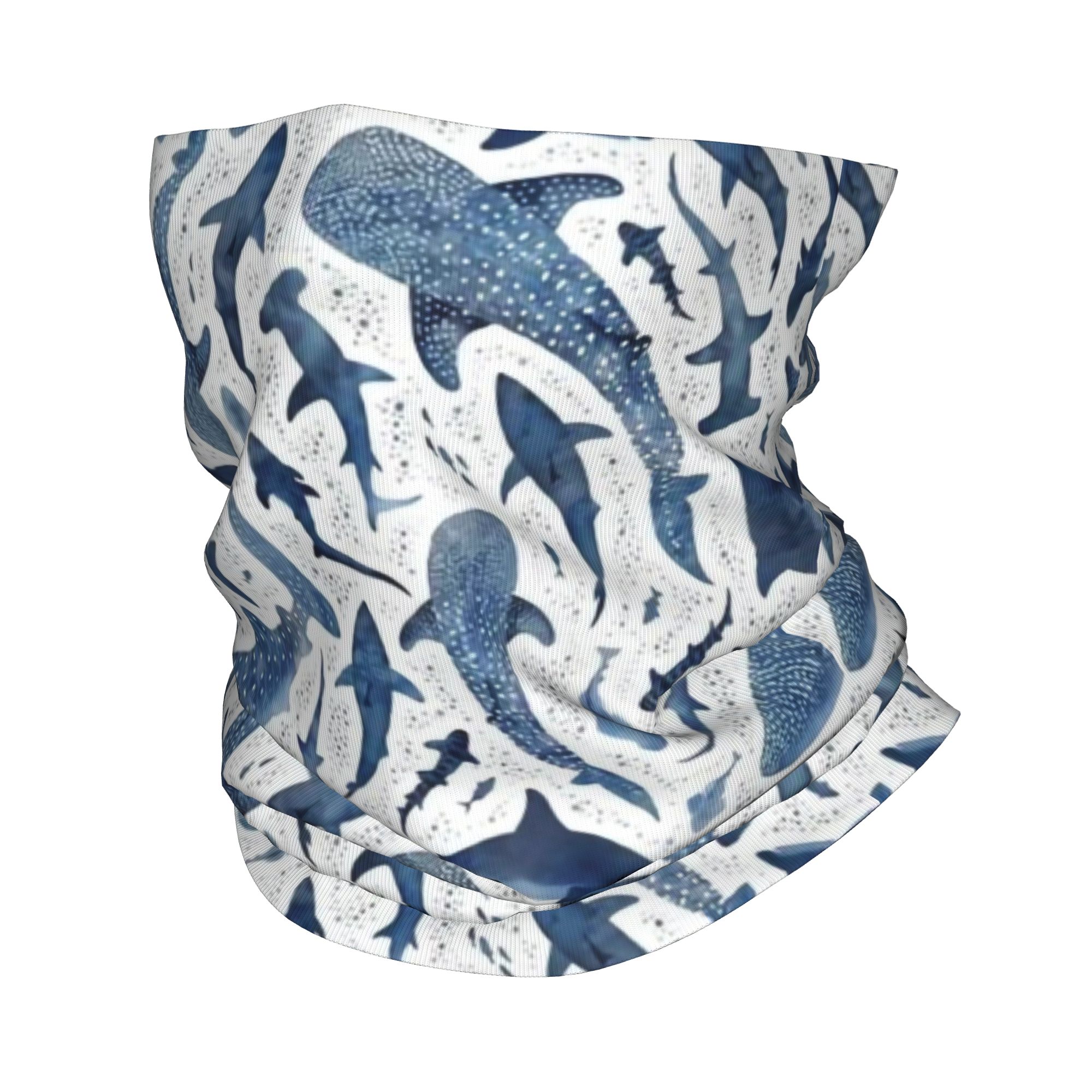 Custom Blue Watercolour Shark  - Balaclava Face Mask 评论和价格