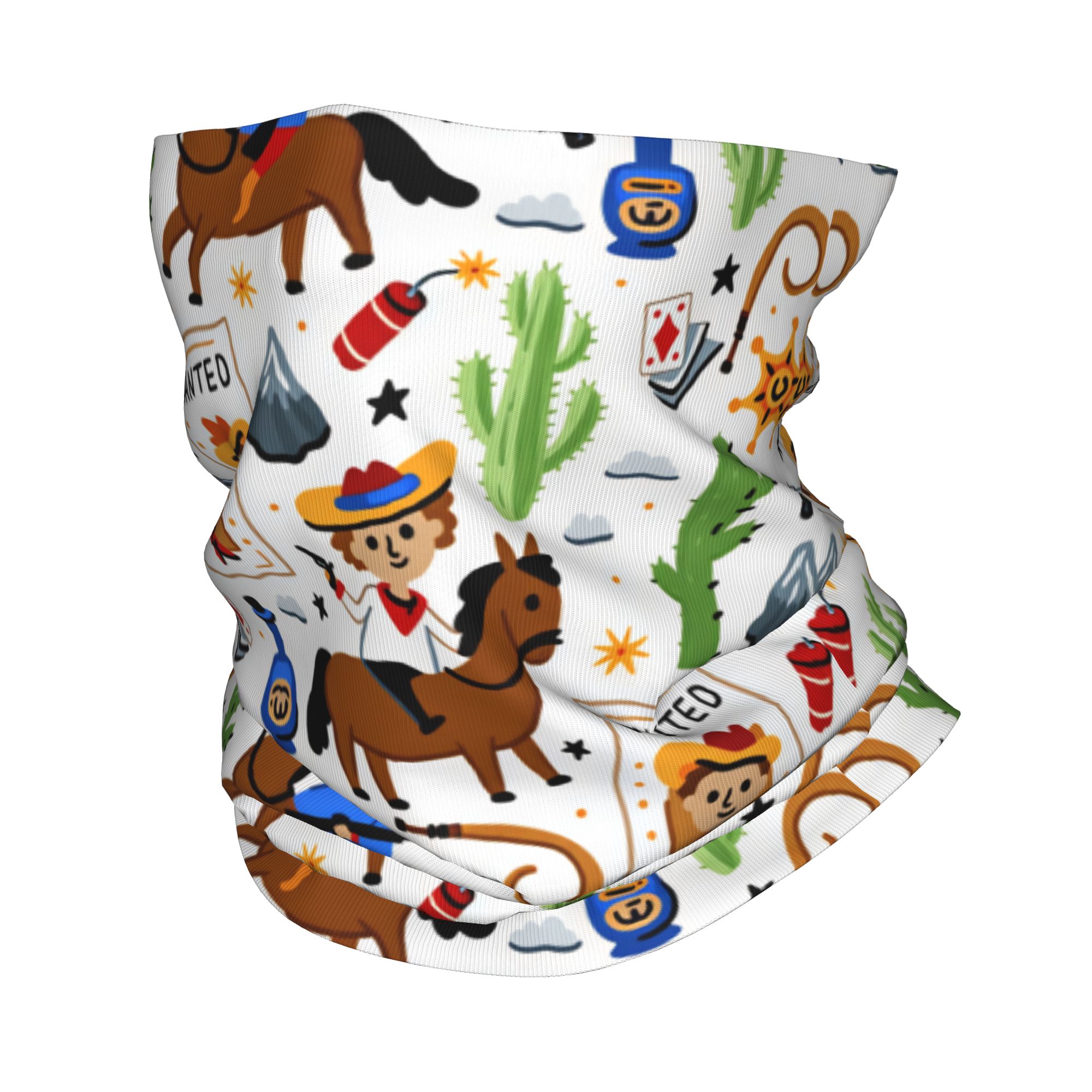 Cartoon Kids Western Cowboy Ba - Balaclava Face Mask 评论和价格