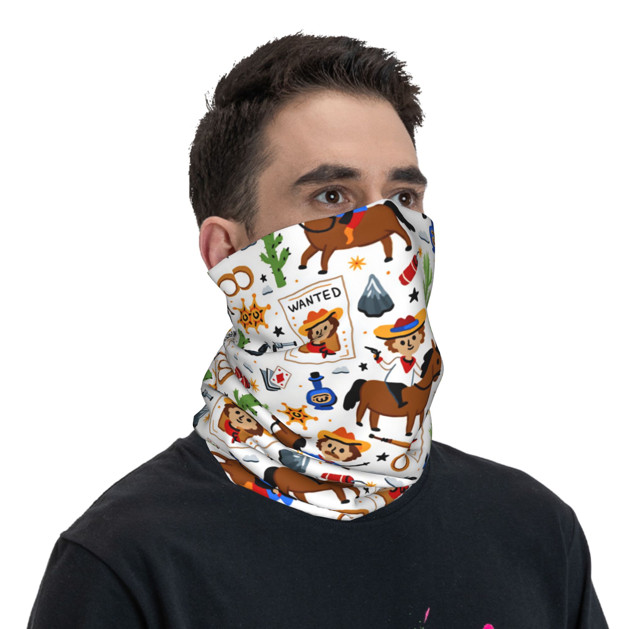 Cartoon Kids Western Cowboy Ba - Balaclava Face Mask 评论和价格