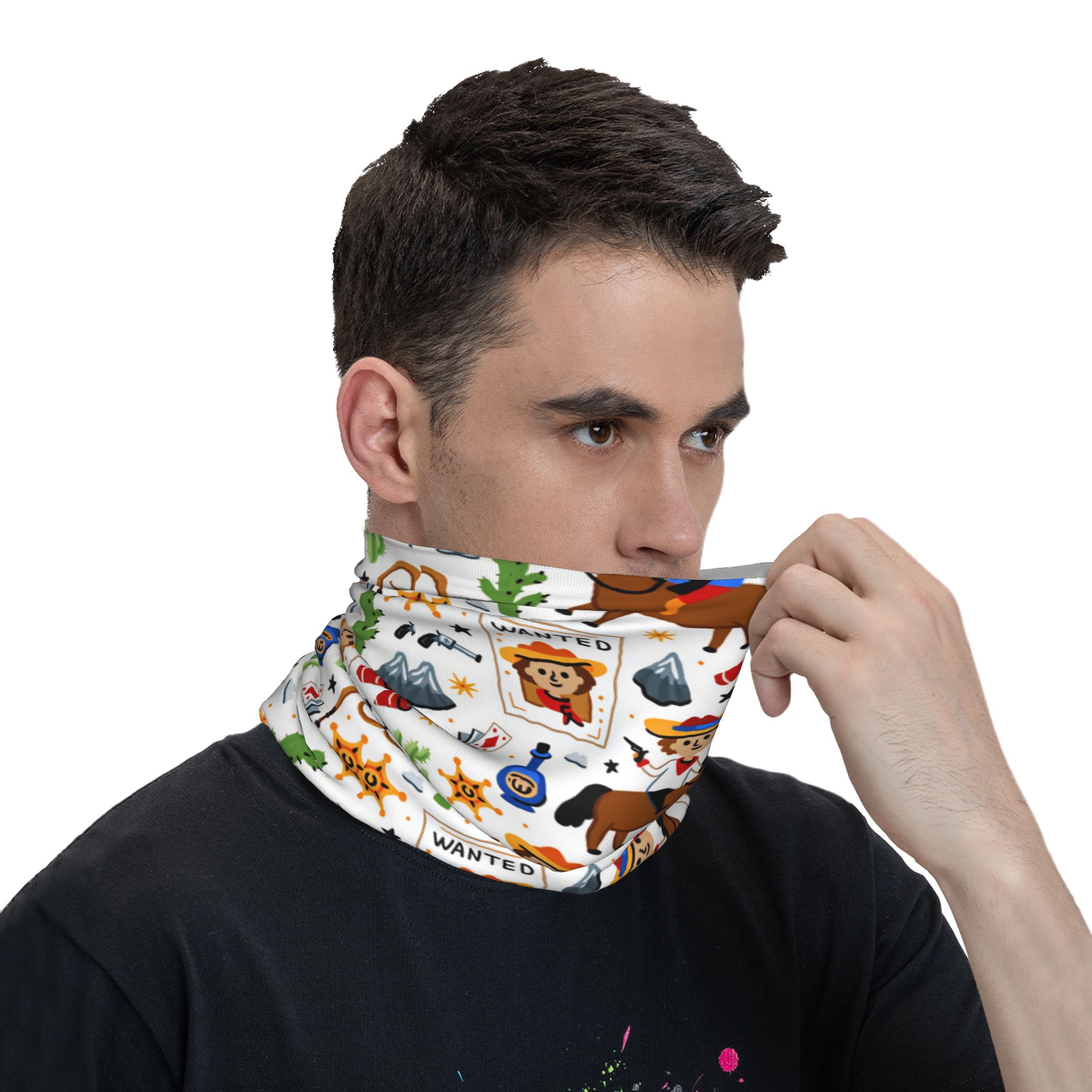 Cartoon Kids Western Cowboy Ba - Balaclava Face Mask 评论和价格