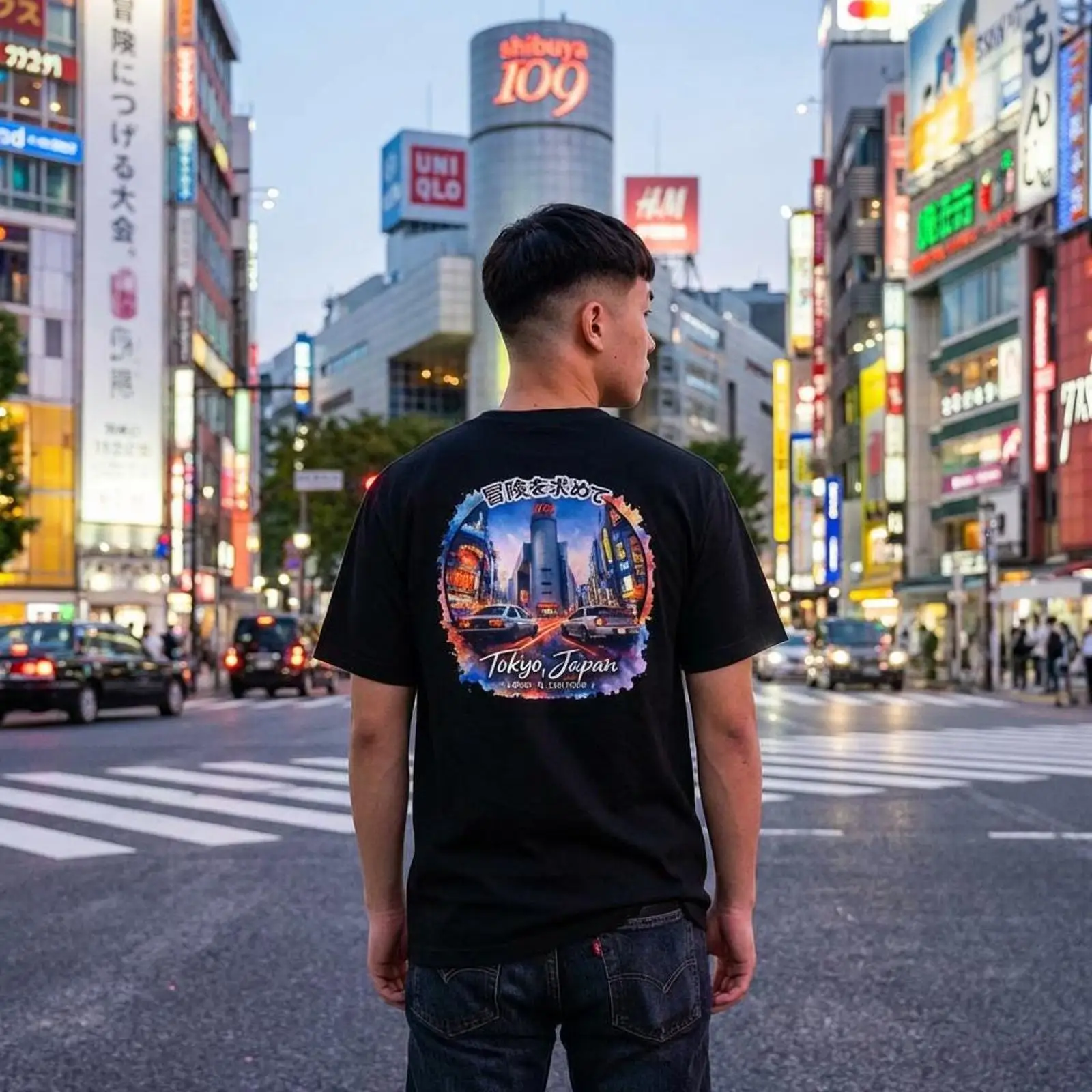 Shibuya Tokyo Japan Drifting T - Street Fashion Shibuya 评论和价格