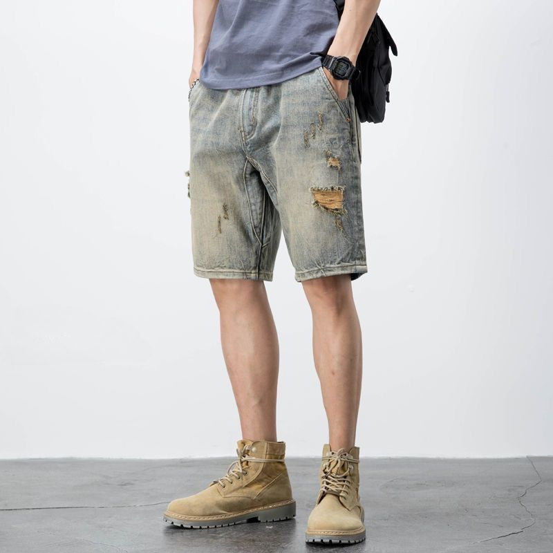 Short Jeans Pants for Men Over - Street Fashion Harajuku 评论和价格