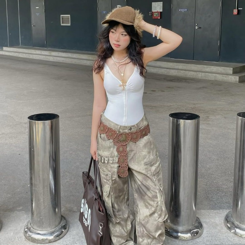Ezgaga Bodysuits Women Sexy V  - Street Fashion Harajuku 评论和价格