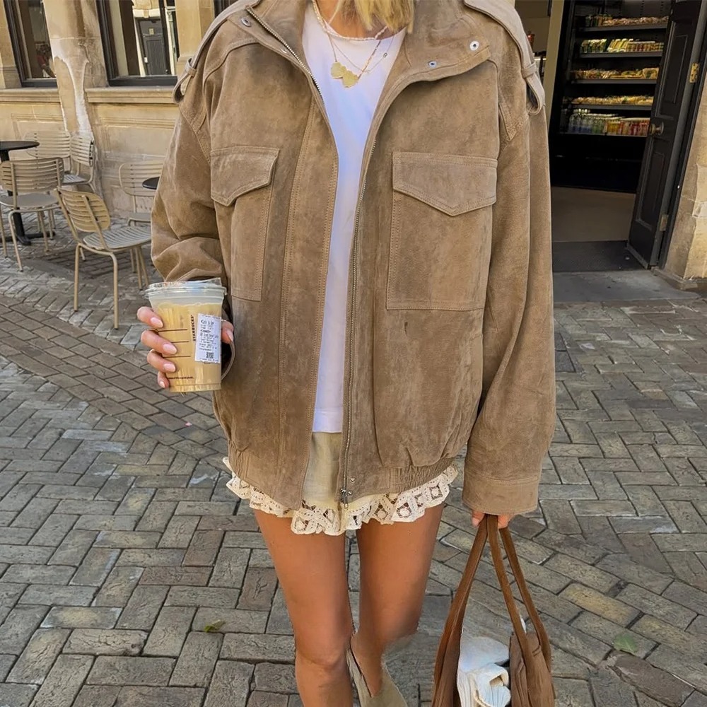 KONDALA Women Suede Jacket 202 - Street Fashion Fall 2025 评论和价格