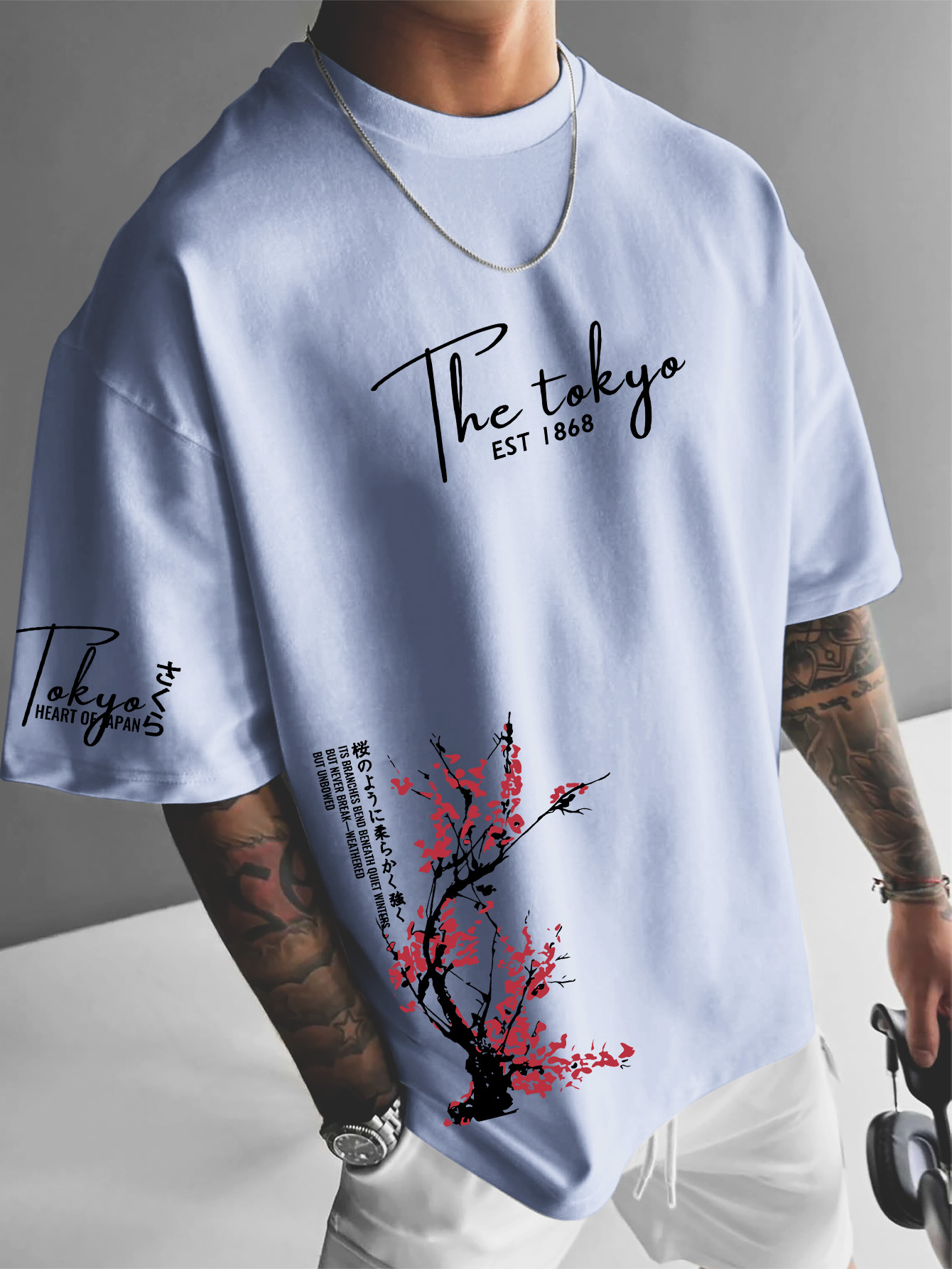 Tokyo EST 1868 Cherry Blossom  - Street Fashion Shibuya 评论和价格