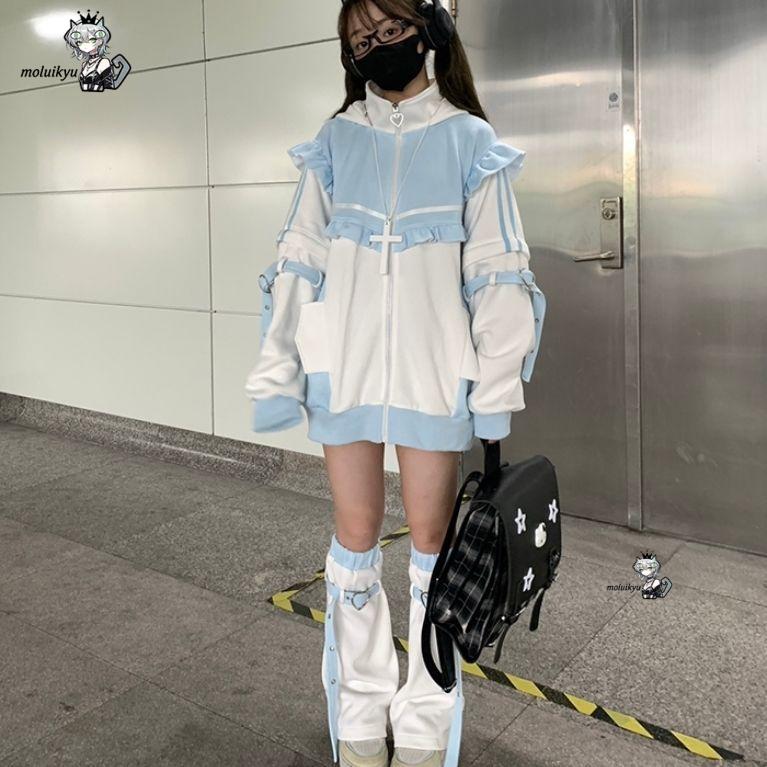 Y2K Kawaii Cat Ear Hoodie Wome - Street Fashion Harajuku 评论和价格